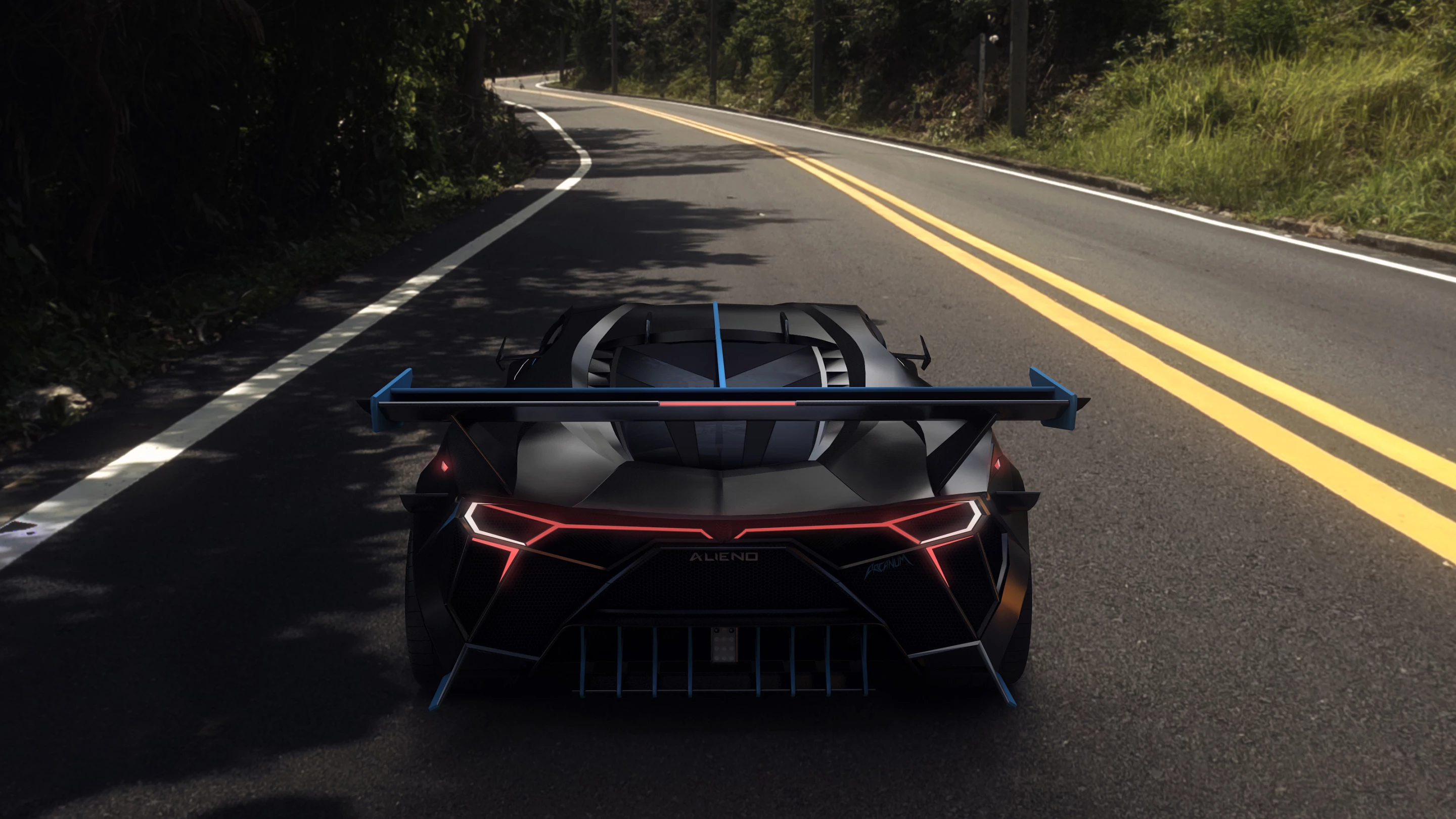 The back of the car is specifically designed to look like Darth Vader's helmet