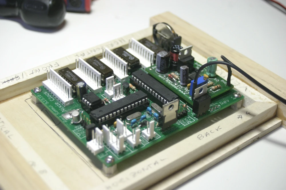 Back panel with circuit board attached