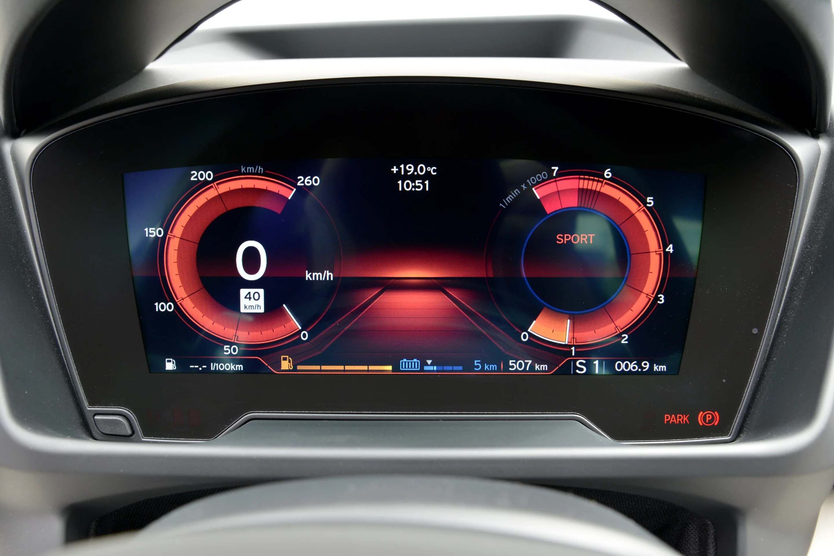 The BMW i8 - dash in sport mode
