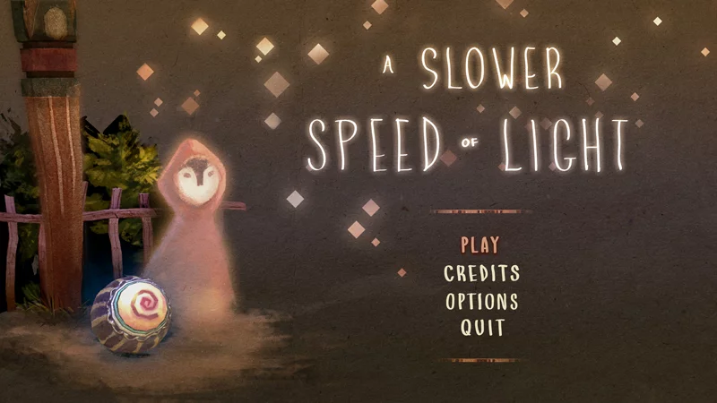 A Slower Speed of Light's title screen