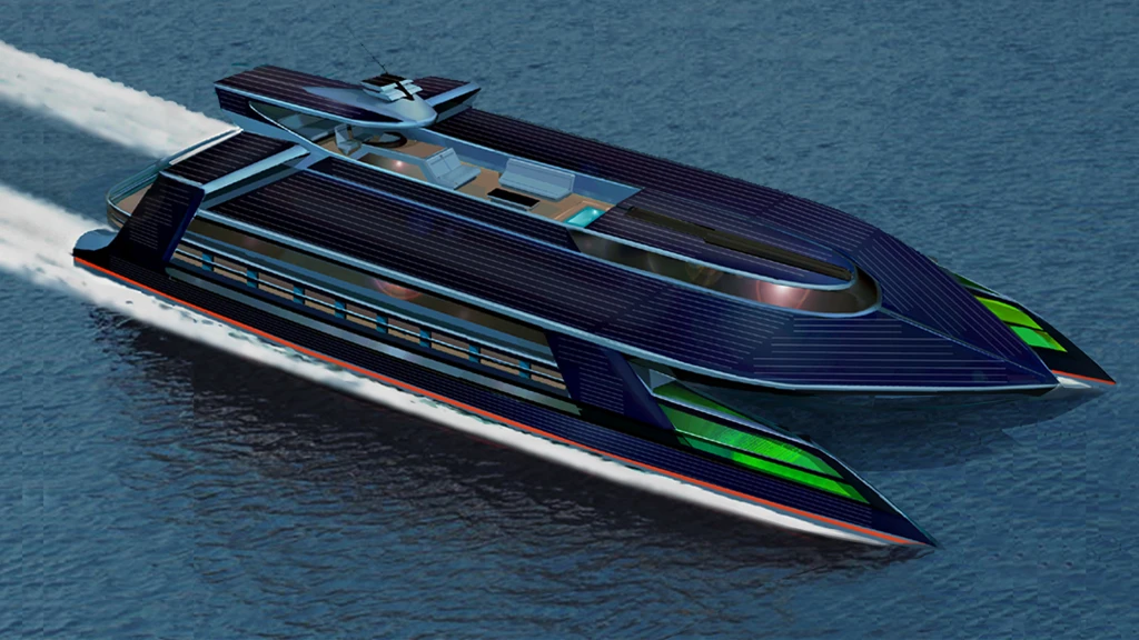 The self-sufficient Ocean Empire LSV superyacht from Sauter Carbon Offset Design