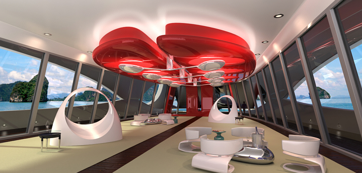 The interior design of the Infinitas