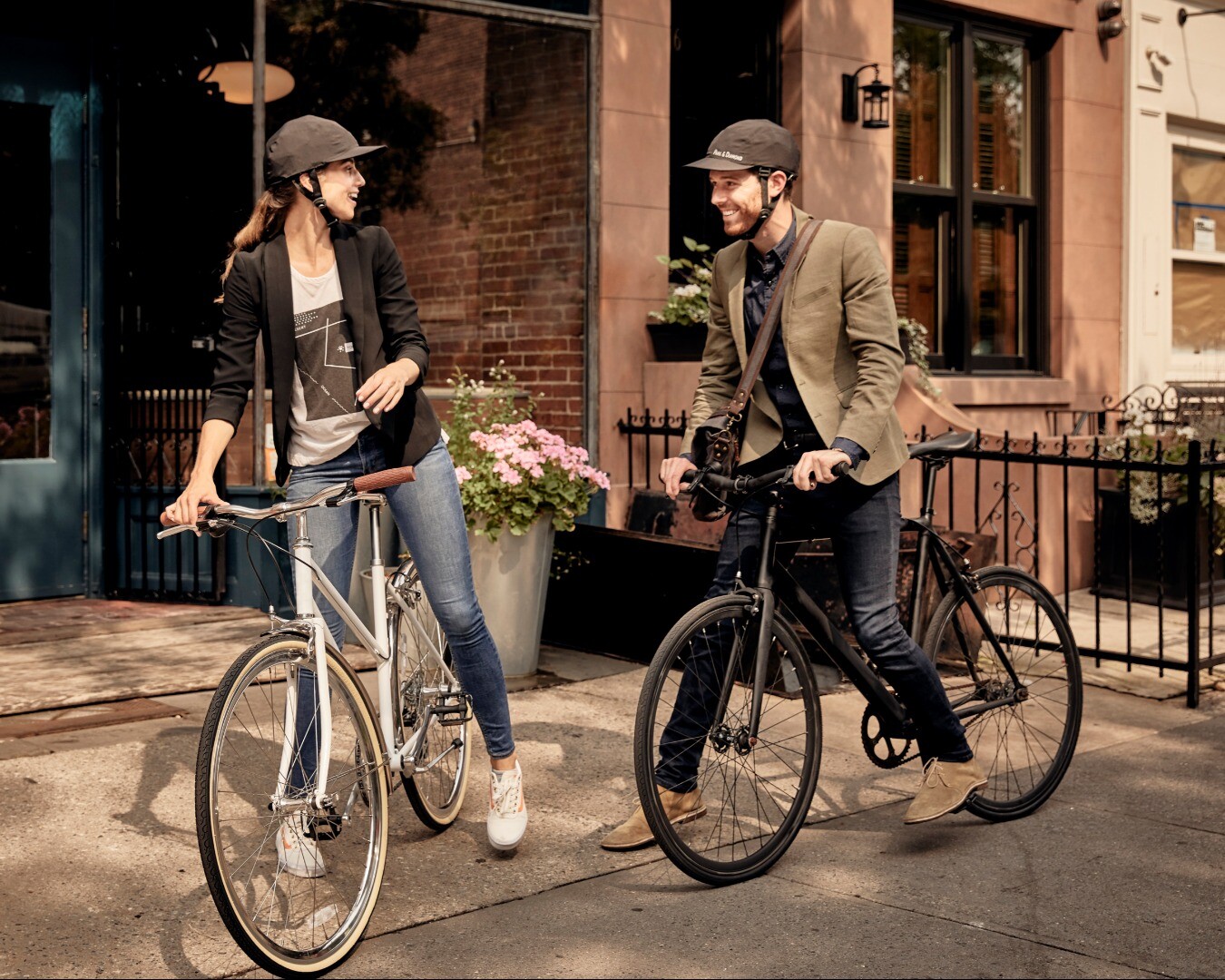 Collapsible bike helmet moonlights as a baseball cap