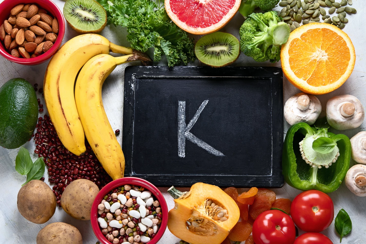 Many foods contain potassium