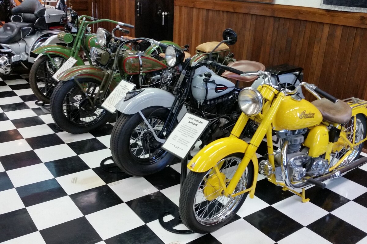 Some of the different bikes from bygone eras on display at the Sturgis Motorcycle Museum and Hall of Fame