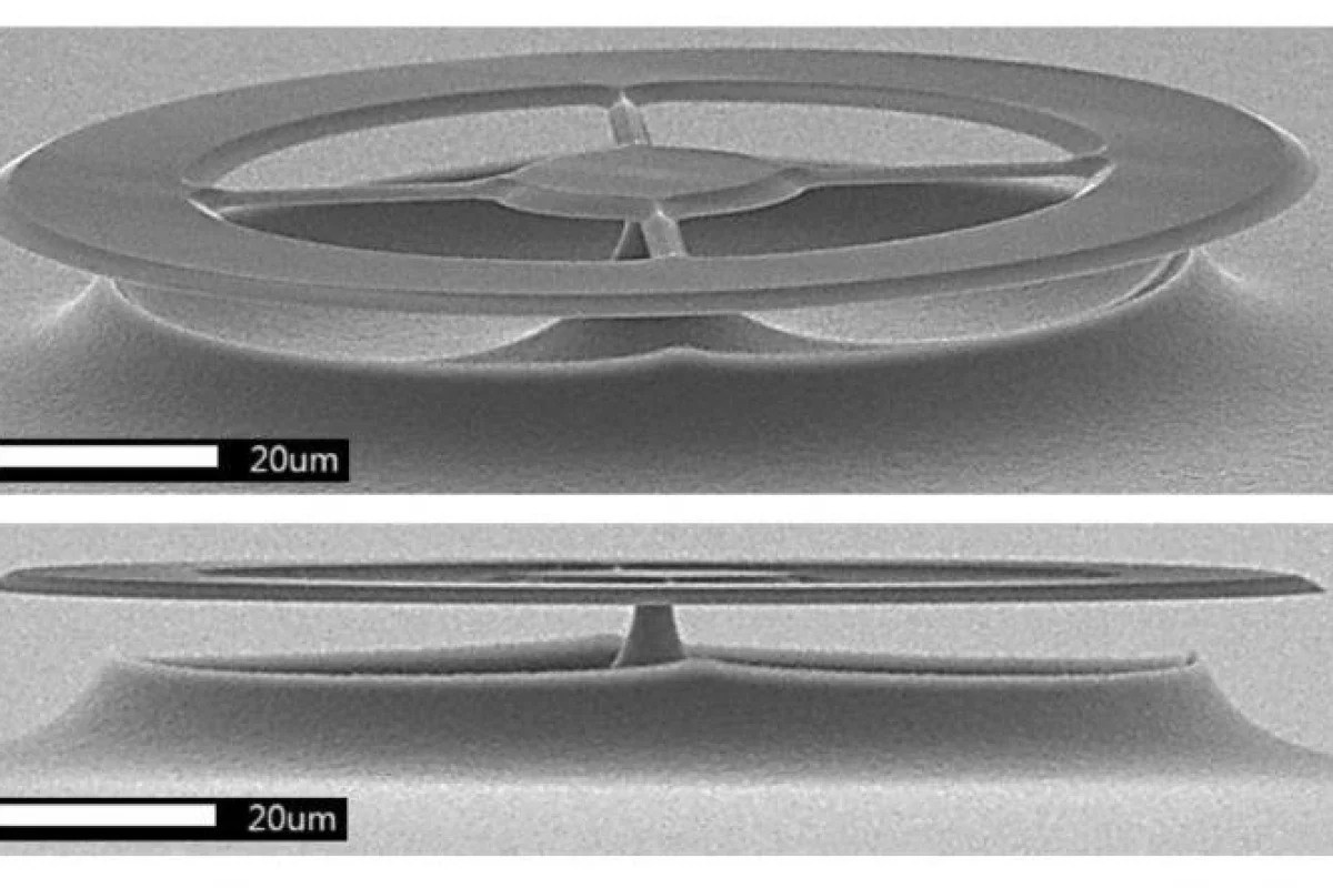 The new "Ultra" ultrasound uses a silica microdisk, similar to the one in this scanning electron microscope image