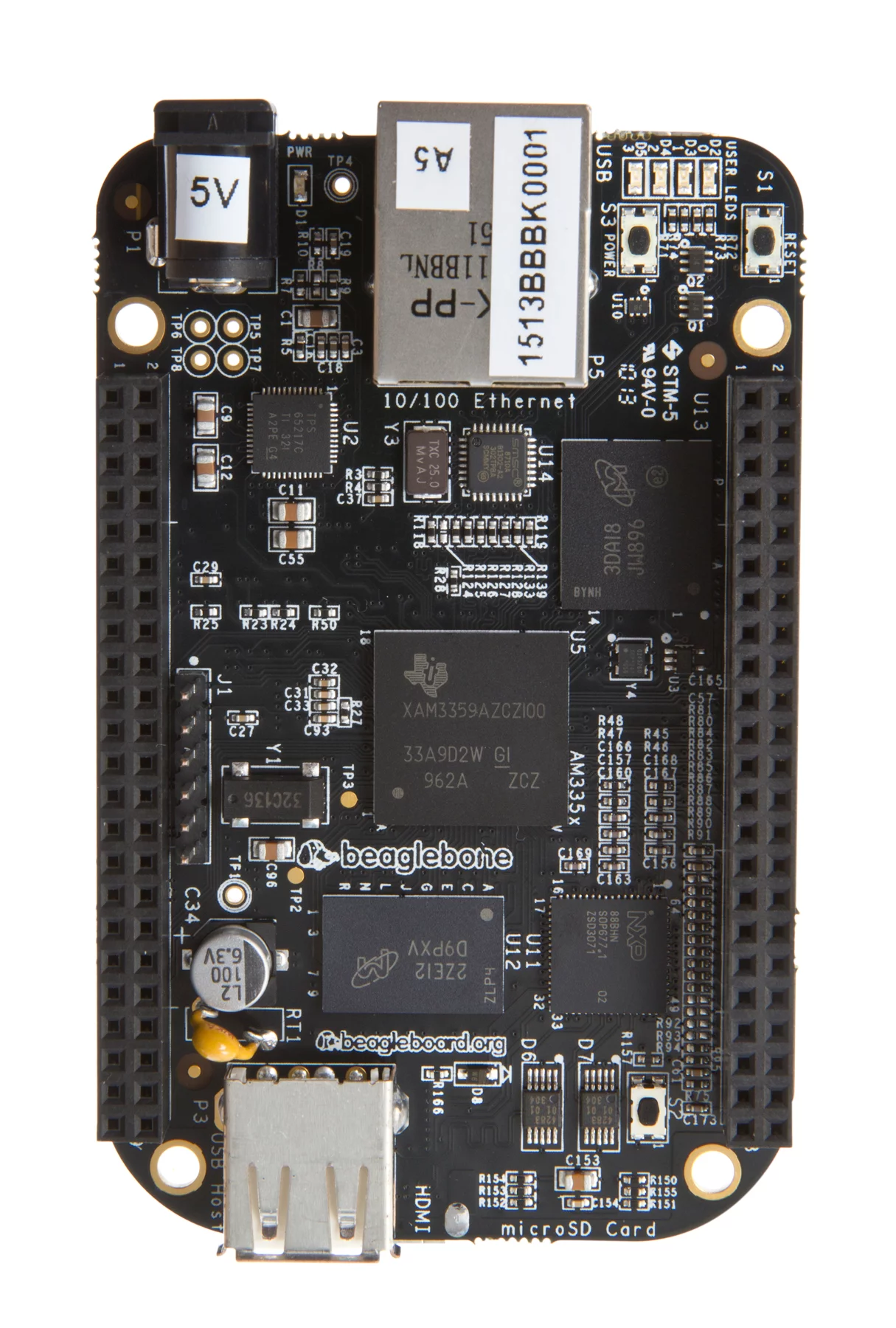 The BeagleBone Black comes pre-loaded with the Ångström distro, freeing up the microSD slot for additional storage