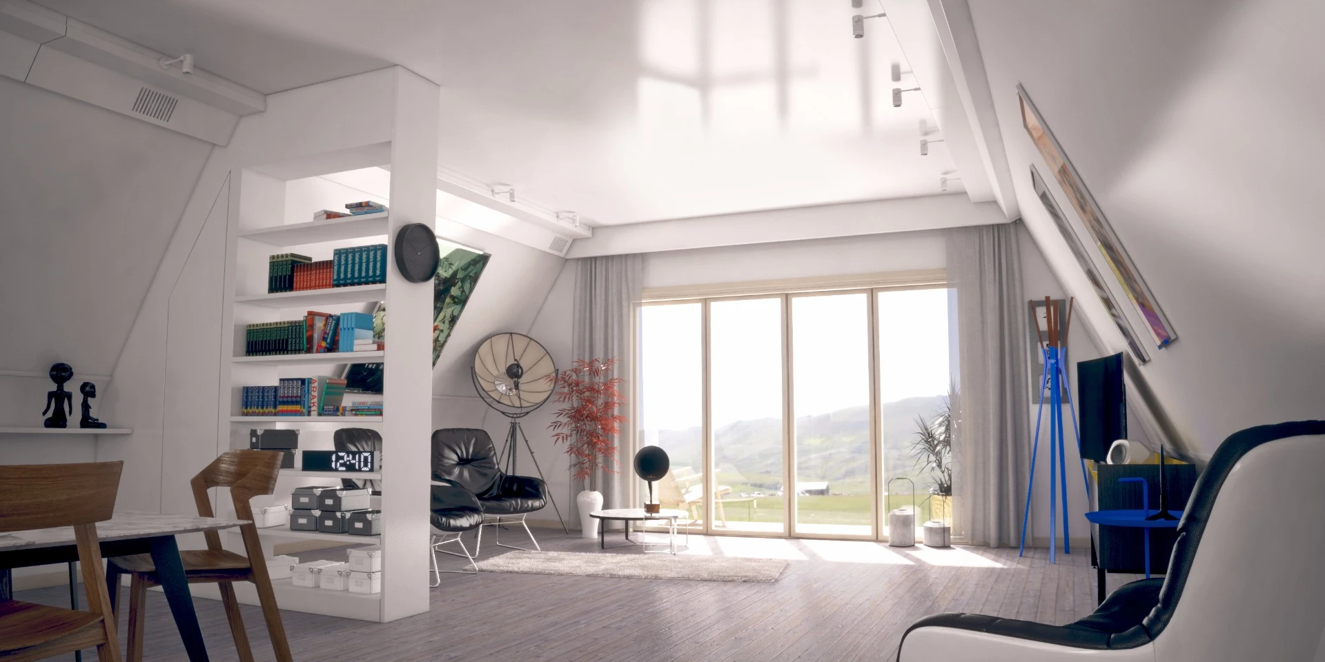 Living area of the M.A.Di home