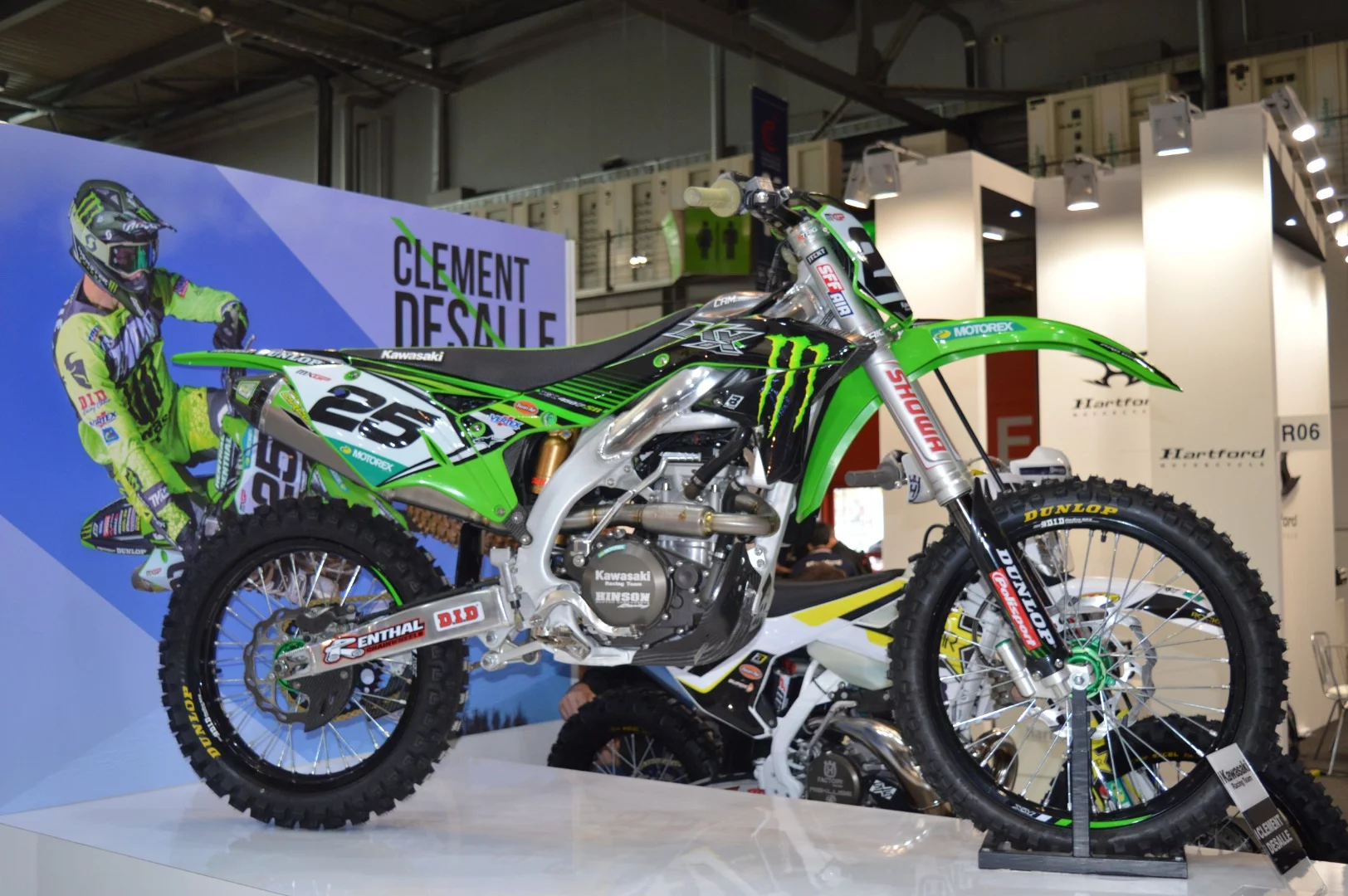 The Kawasaki KX450F that the seasoned Belgian rider Clement Desalle rides in the MXGP World Championship