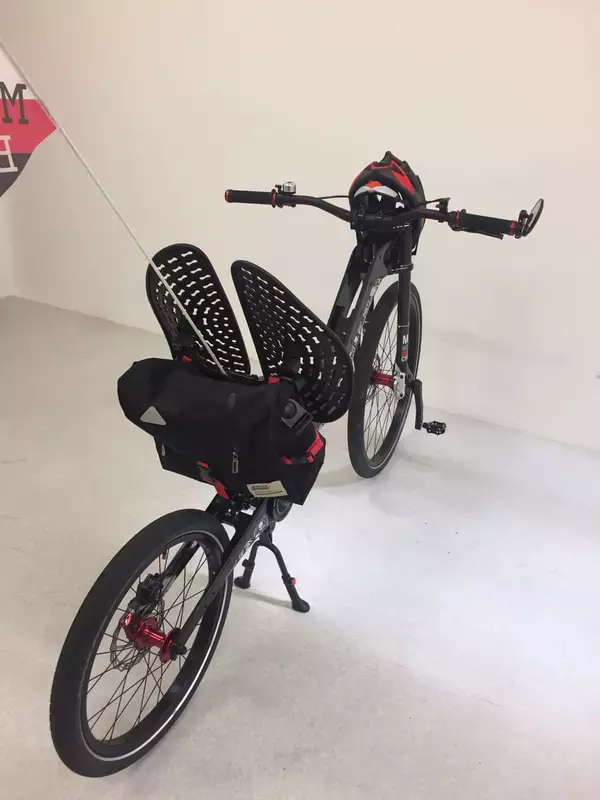 The battery pack on the MC2 Chopper is neatly hidden on the back of the seat