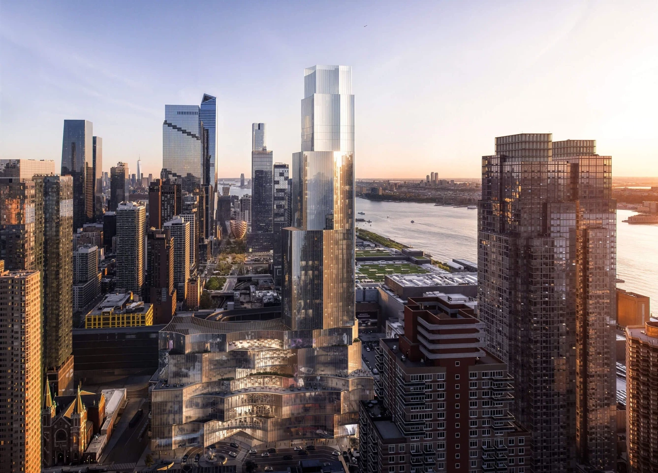 The Avenir's redesign means that the eye-catching skyscraper will now reach a height of 785 ft (almost 240 m) in Manhattan, New York City
