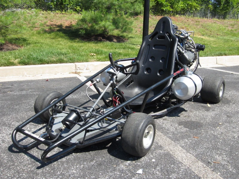 Seth Kettleman's custom-built jet-powered go-kart