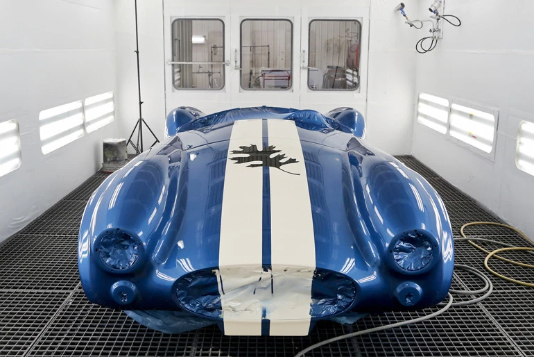 The ORNL Shelby Cobra being detailed