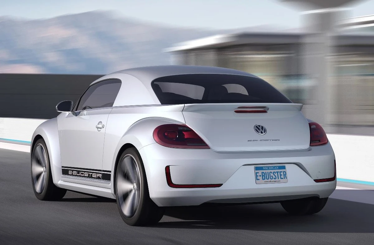 Note the E-Bugster's chrome trim beneath the side windows