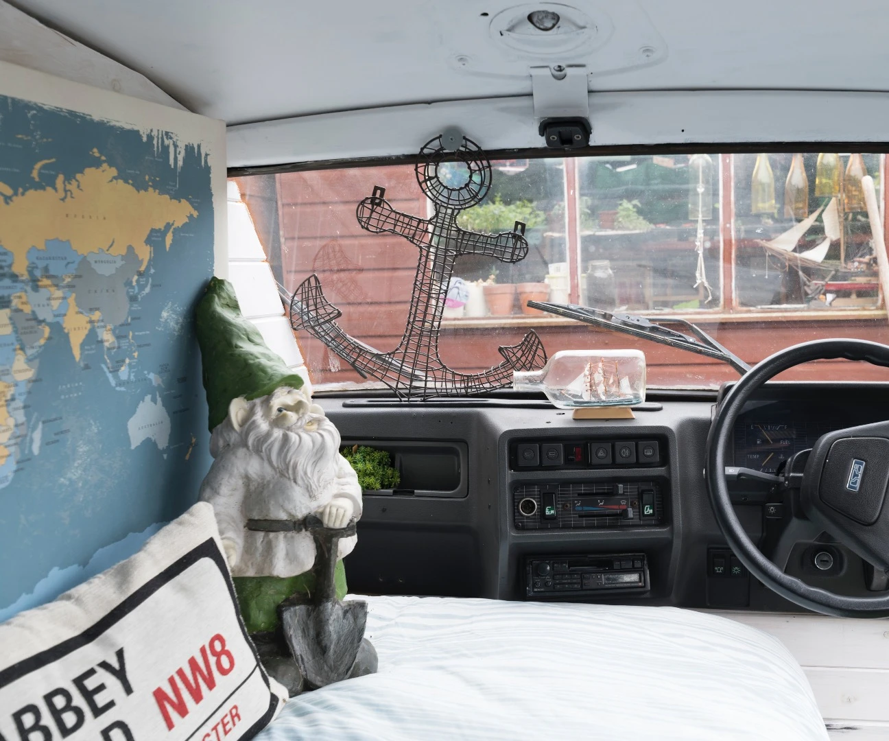 Rather than sell it, Connelly removed the back of his garage and drove the Taxi into his garden
