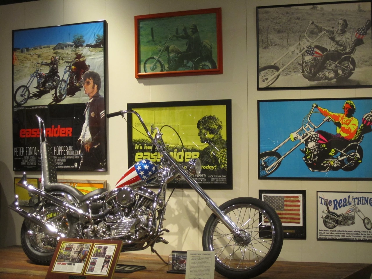 The Captain America machine has spent quite some time on display at the National Motorcycle Museum in Anamosa, Iowa and this image is courtesy of the museum.