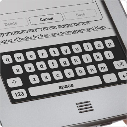 The Kindle Touch's virtual keyboard