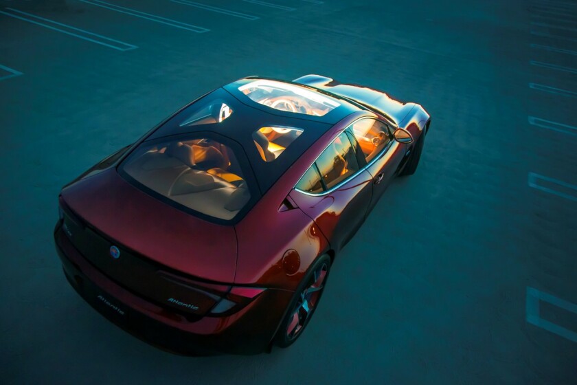 The Atlantic's glass roof design offers stregth and extra interior space (Photo: Fisker Automotive)