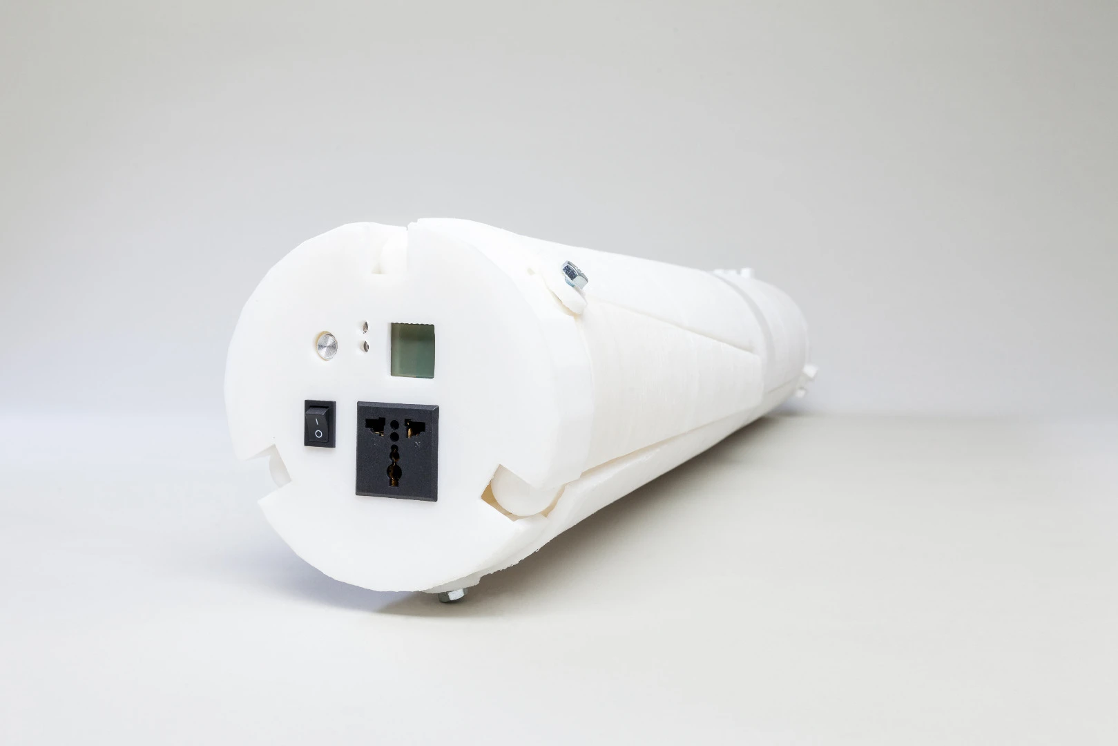 At the base of the Trinity 2500 is an electrical plug, LED display and on/off switch