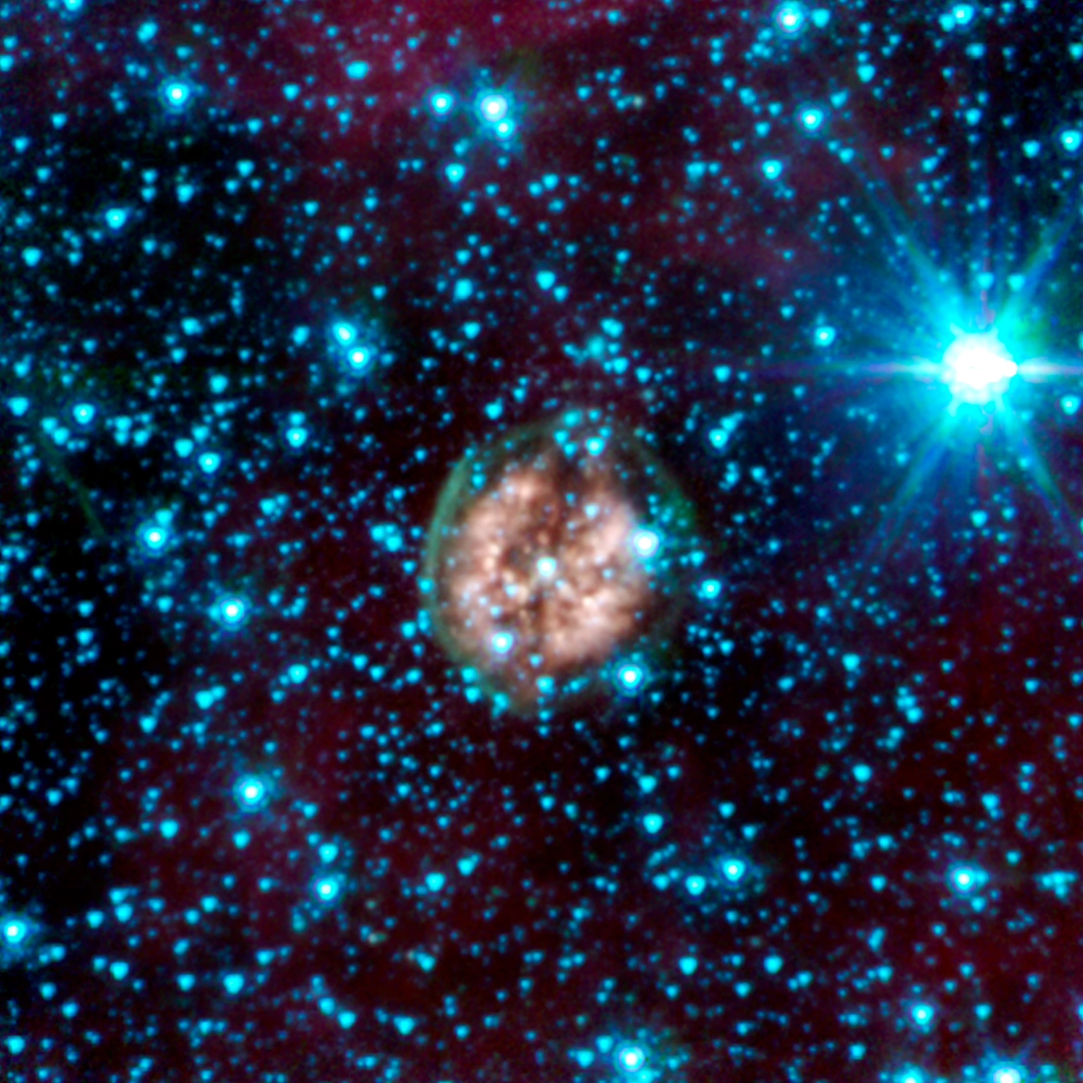 It’s not hard to see how the Exposed Cranium Nebula gets its name. It’s created by a dying star in the center that is quickly shedding material, blowing bubbles of ionized gas.