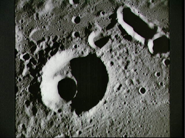 Lunar craters as seen from Apollo 8