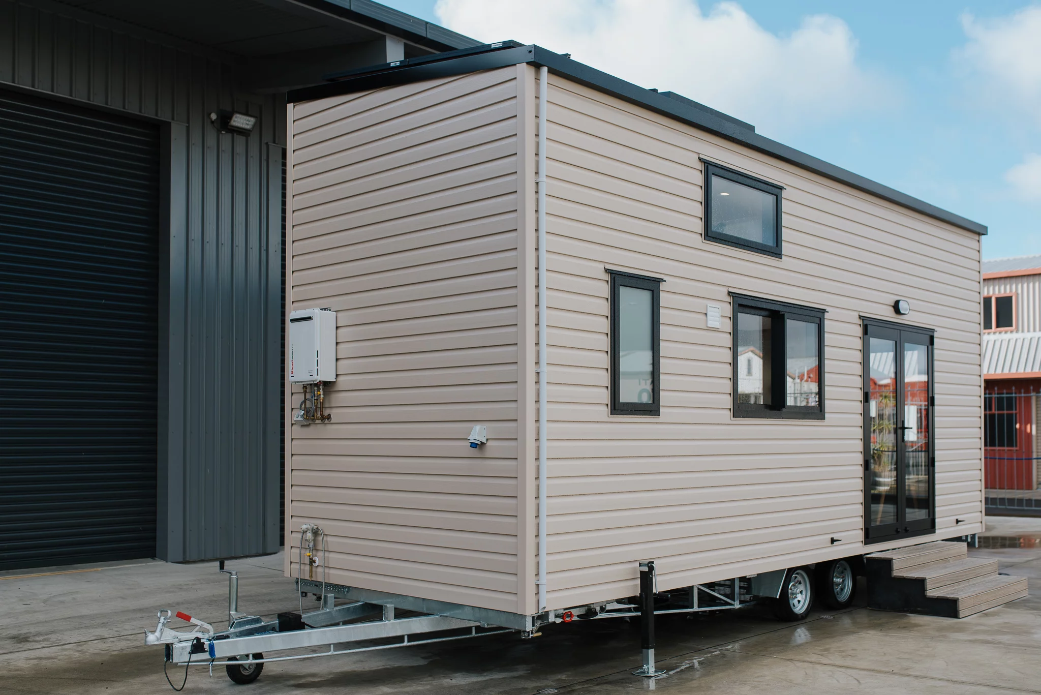 The Daisy Vera Tiny House is based on a double-axle trailer