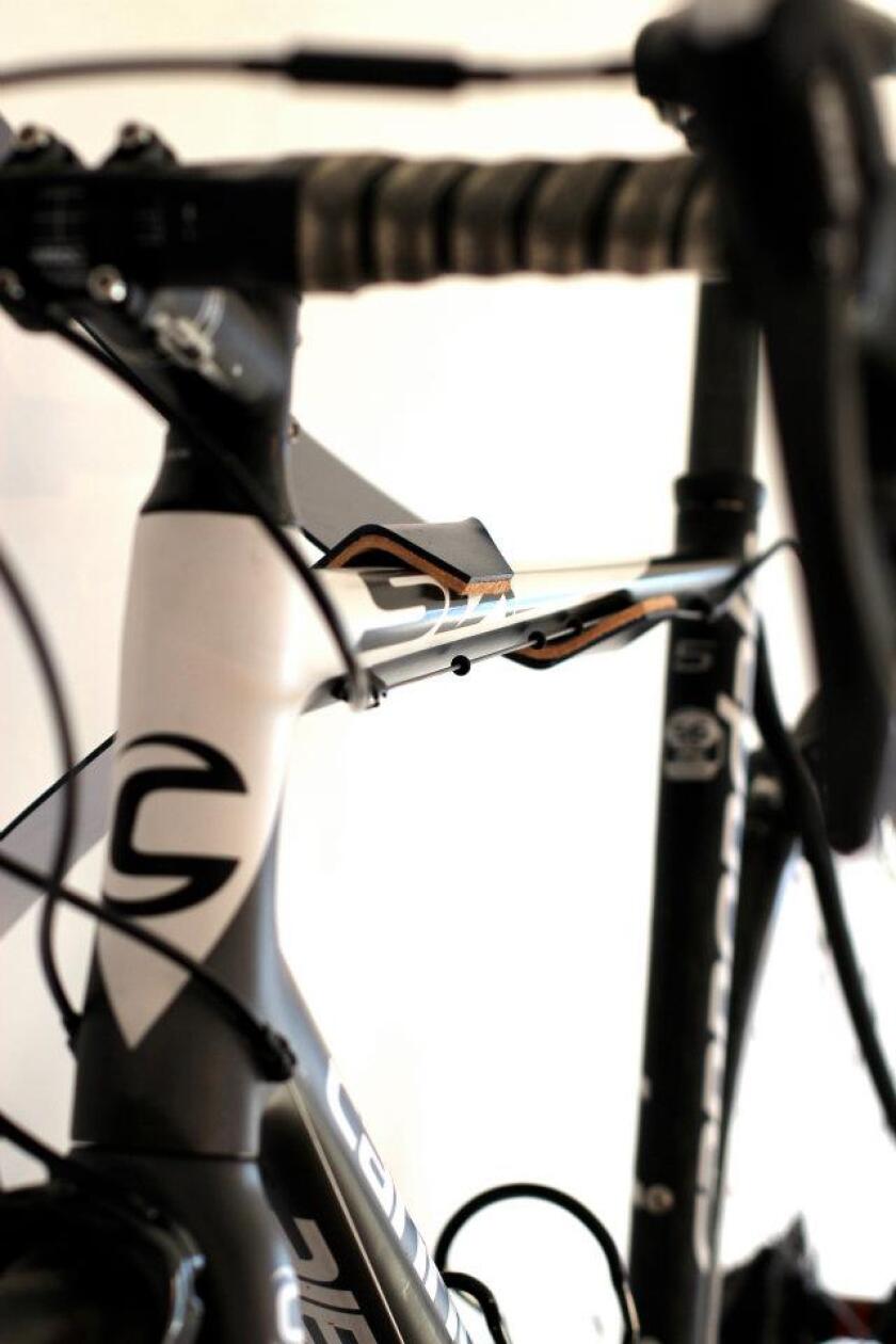 The Bike Valet works with various types of frame tubing
