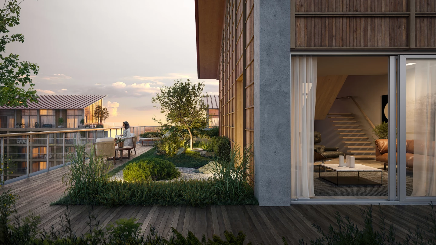 Between its main tower and adjacent smaller building, the Ban project will feature 295 homes, some of which will feature generous terrace areas