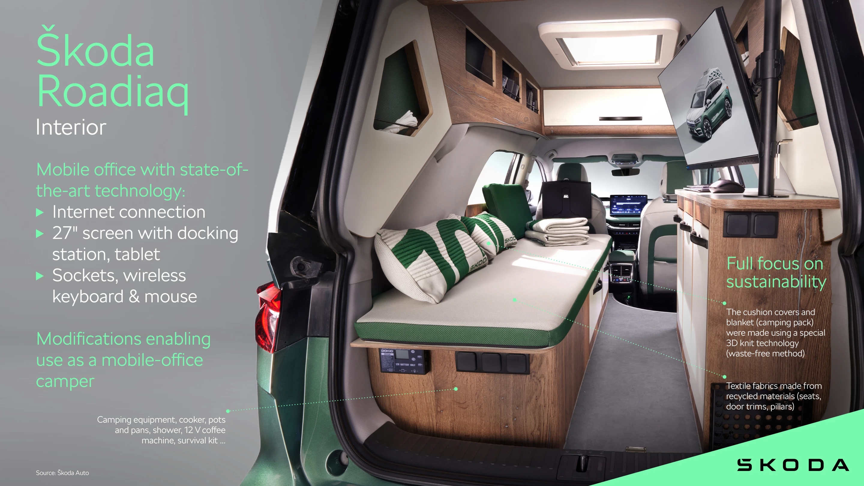 Skoda Roadiaq interior features