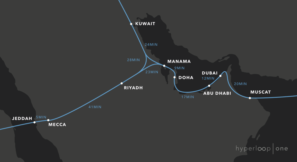 Hyperloop One harbors ambitions of connecting cities across the Middle East