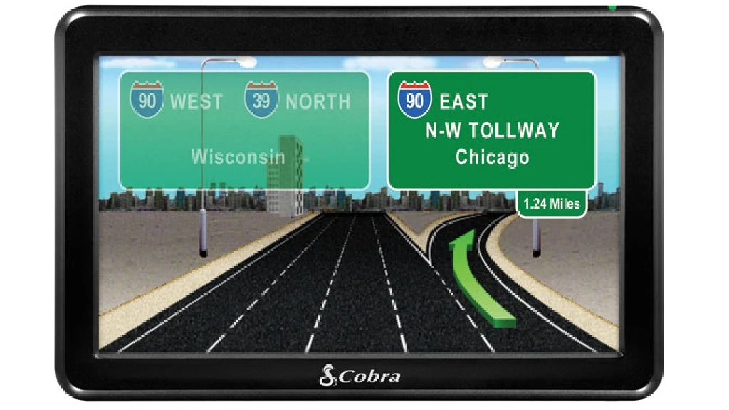 The Cobra 7750 Platinum navigation unit is designed for truck drivers, it features a large 7" screen, 3D map renderings of difficult intersections and 33,000 trucker points of interest