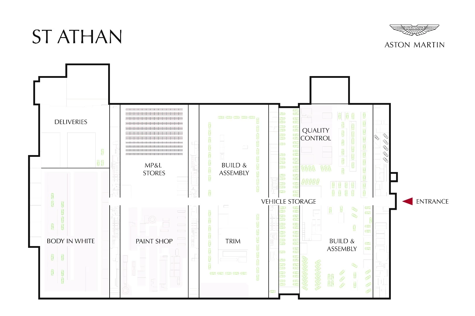 The planned layout of the new DBX factory