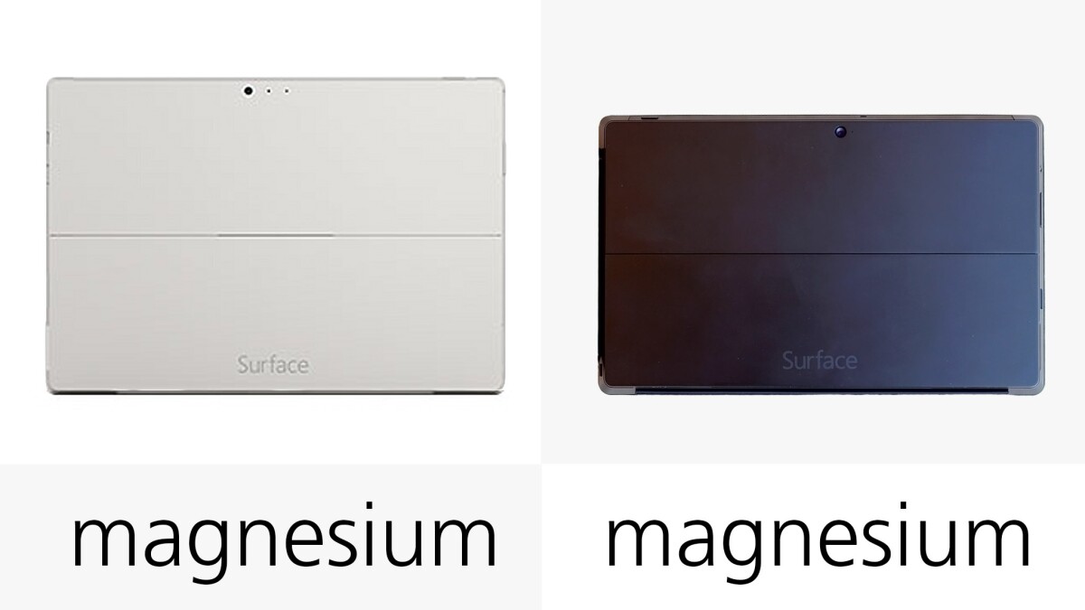 Microsoft left the Surfaces' magnesium build alone