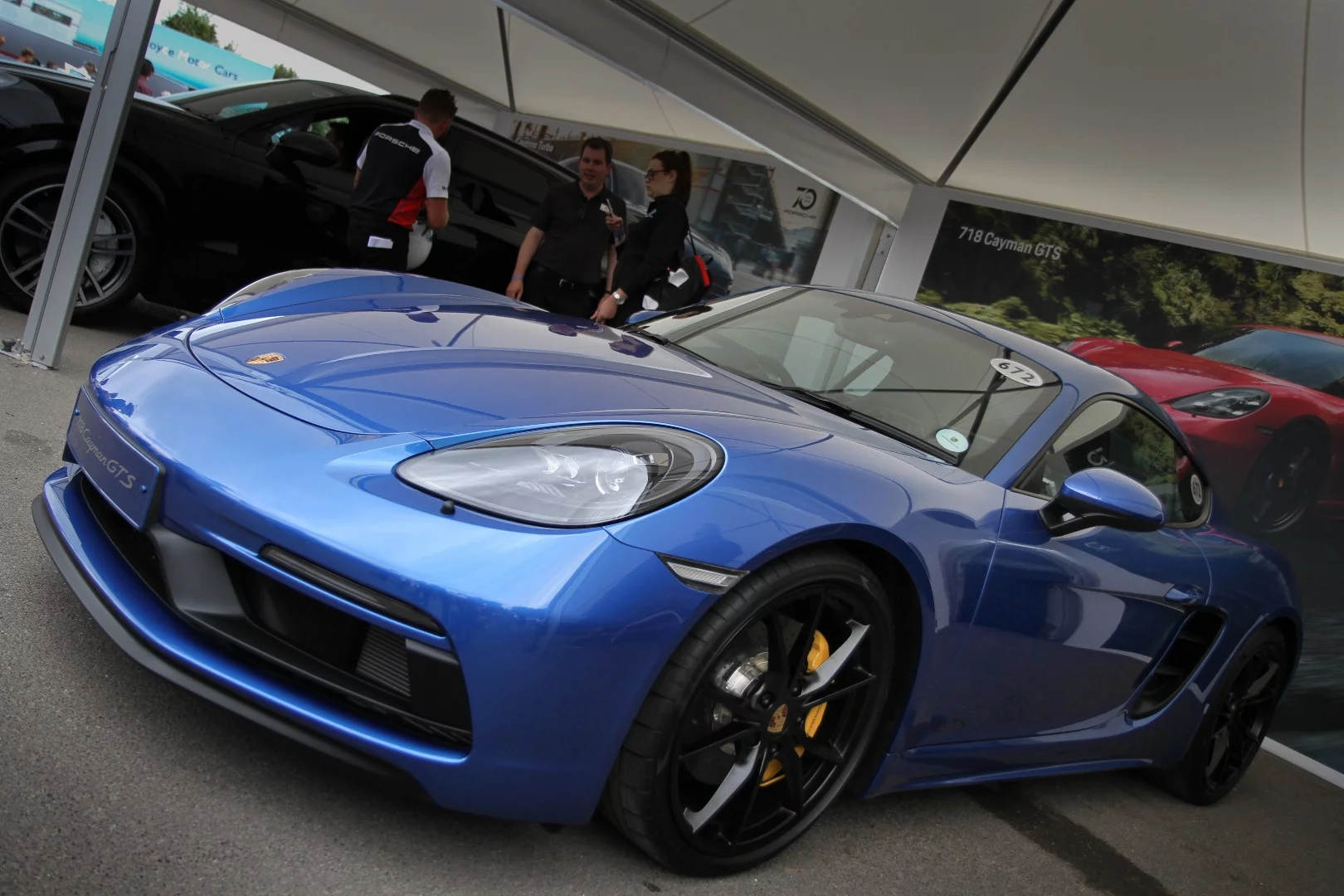 A 718 Cayman GTS on show at the 2018 Goodwood Festival of Speed