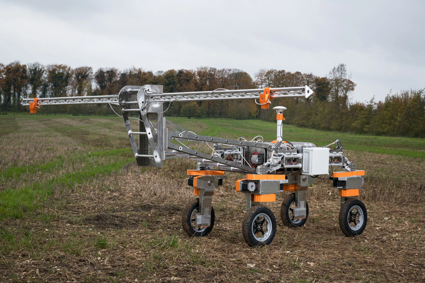 Tom is a weed-mapping robot, covering up 20 hectares (50 ac) a day using autonomous navigation and an onboard camera to tell plants from weeds at a sub-millimeter resolution