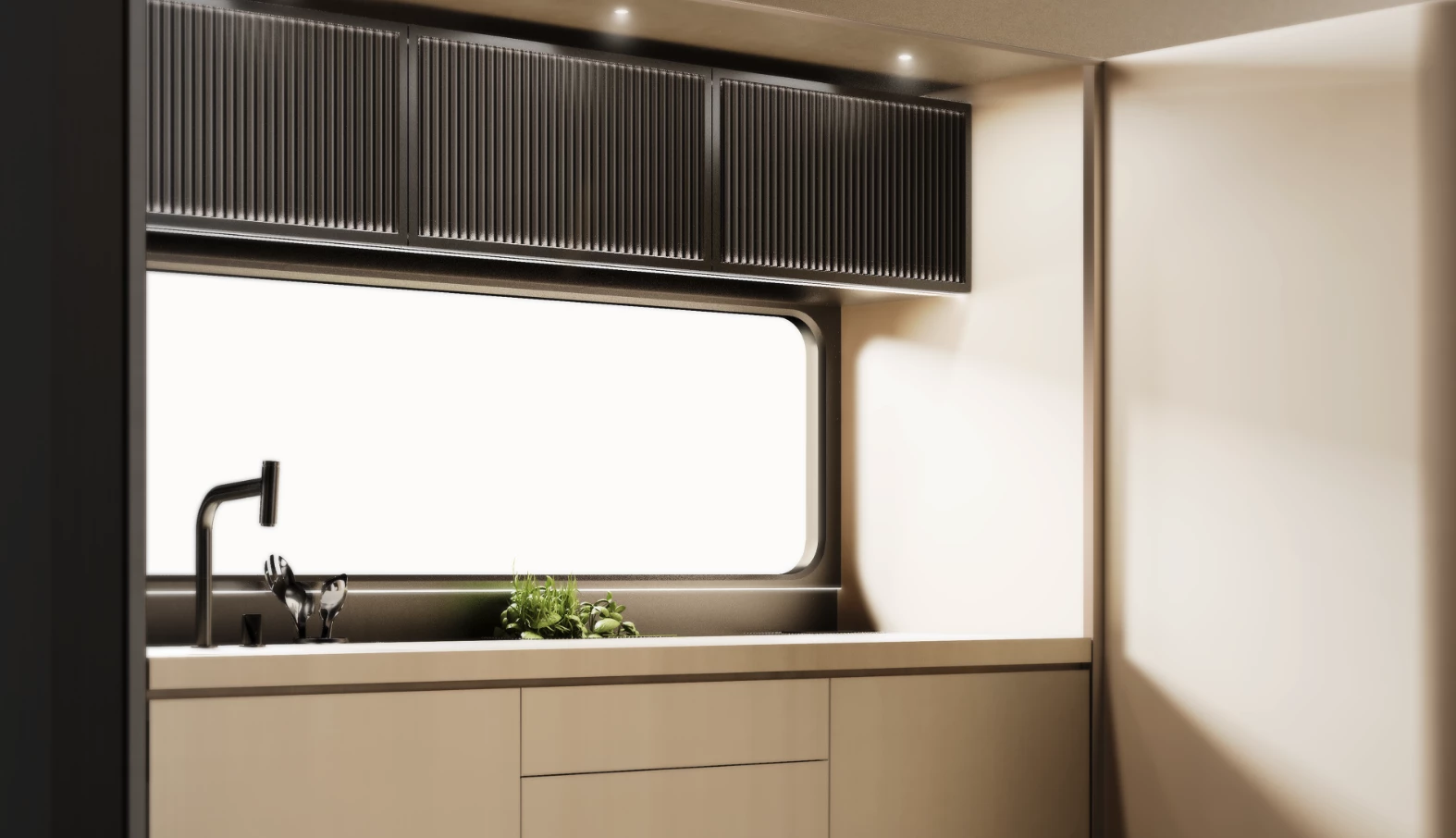 AC Future Electric Transformer House kitchen area
