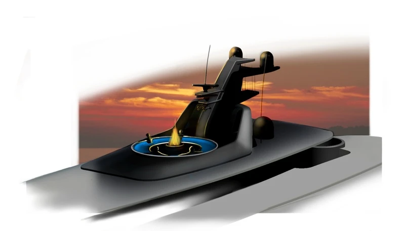 The Qi's topside jacuzzi will surround a fire pit