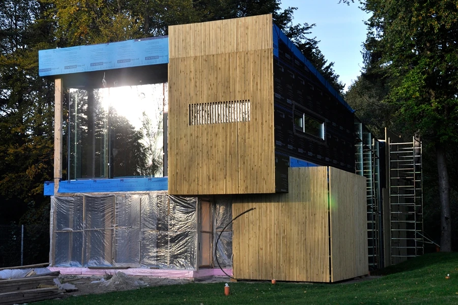The glazing being added to Passive House Che