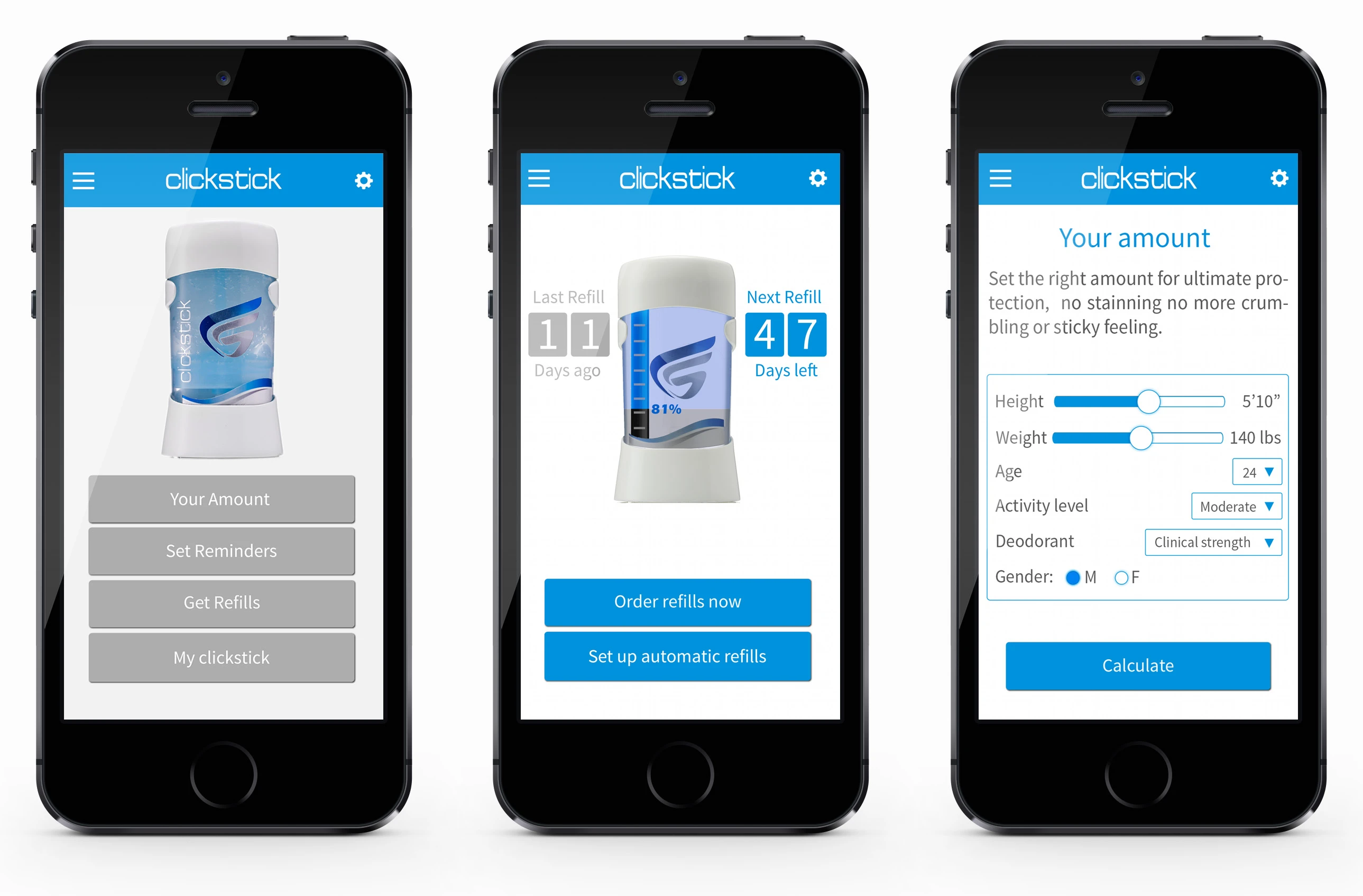 "Smartness" comes by way of an accompanying app which gauges your deodorant needs based on your attributes and habits