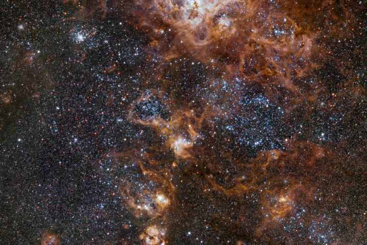 Mosaic view of the Tarantula Nebula and its surroundings