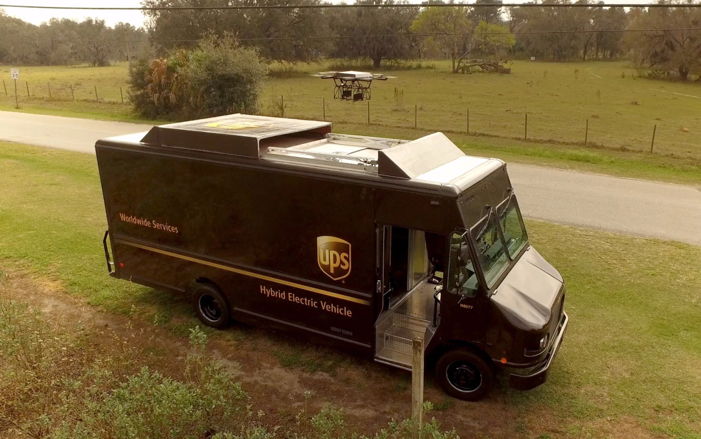 The Workhorse Horsefly in action. during trials with UPS.