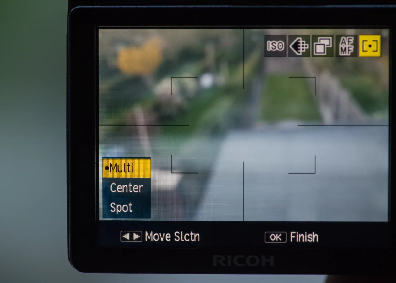 On some cameras the metering modes can be accessed via the menu system