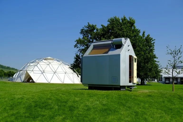 The Diogene Micro Home measures just 7.5 sq m (81 sq ft), but still contains all the basics required to live (Photo: Ariel Huber / Vitra)