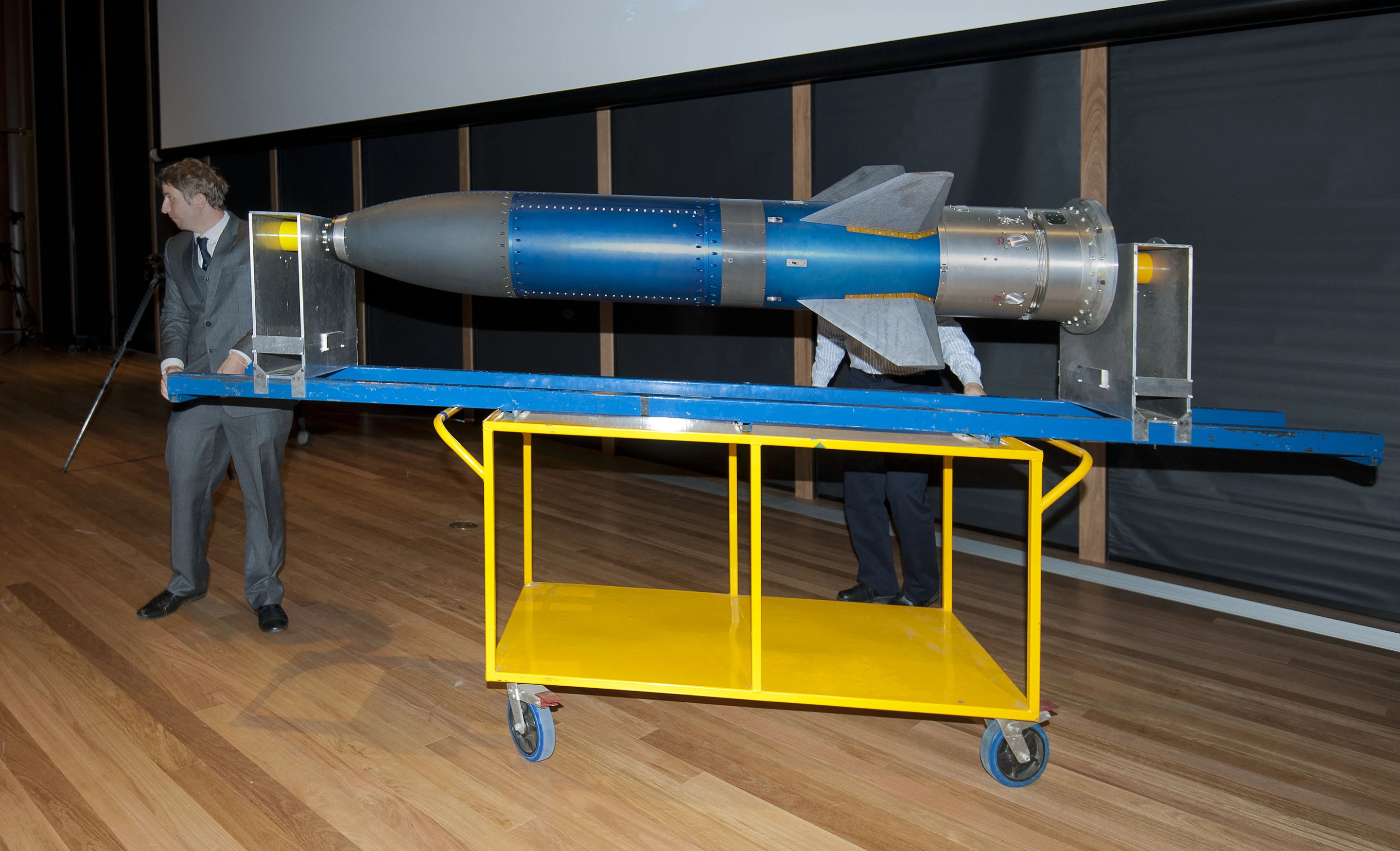 Scramspace being prepared for a public showcase