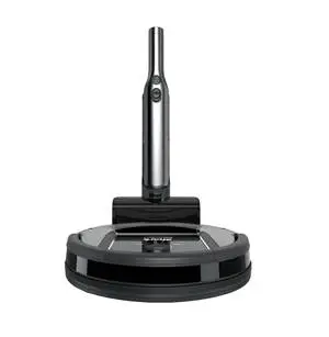 The Shark Ion S87 setup includes the charging stand, Shark Ion robovac, and a rechargeable hand vac