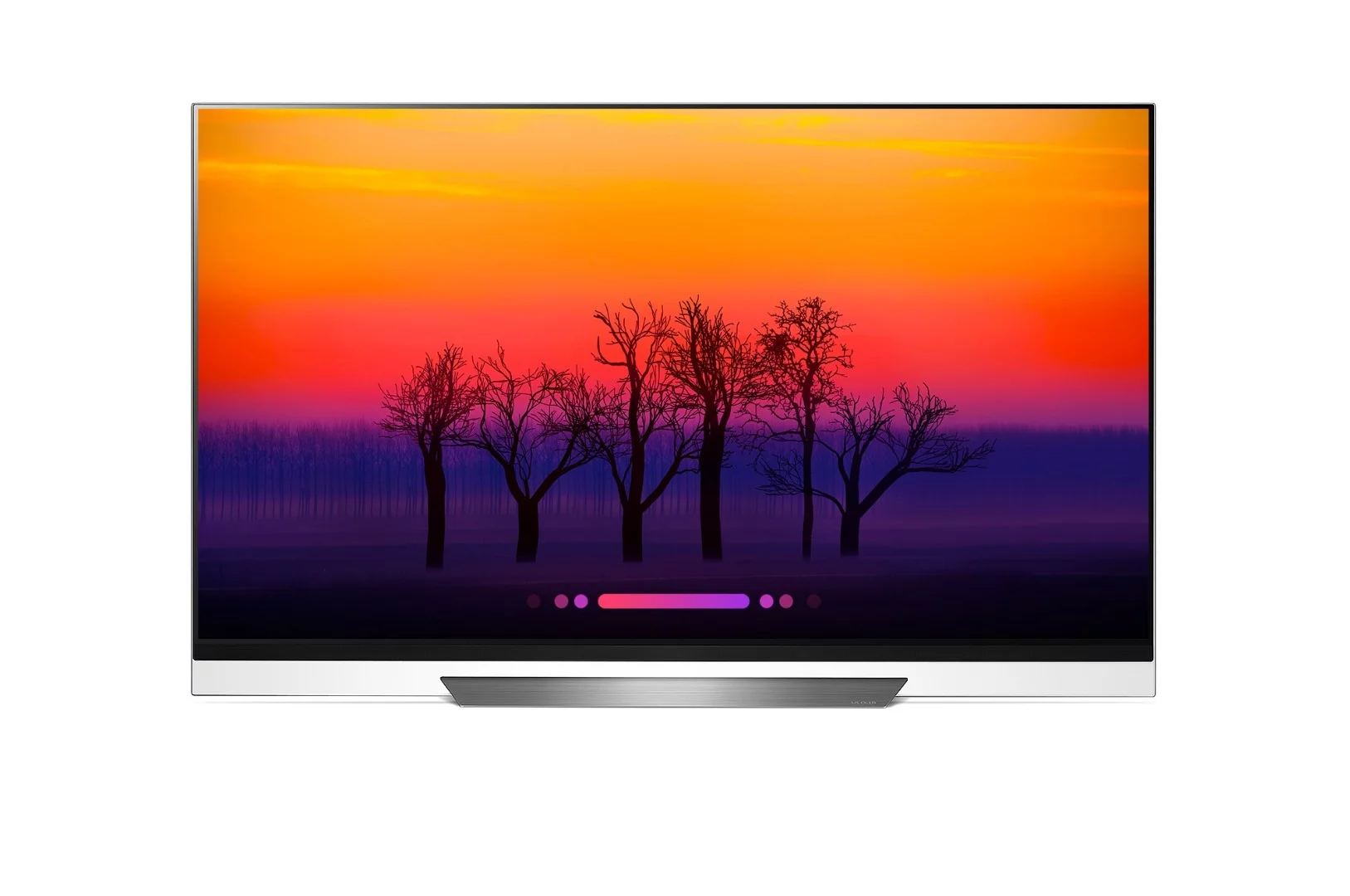 LG's E8 TV is an OLED display equipped with an Alpha 9 processor handling the image processing