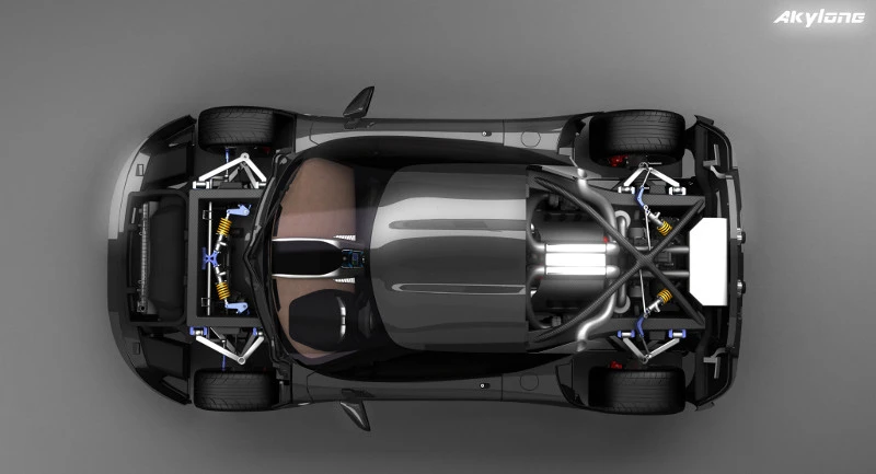 Akylone chassis from above (Photo: Genty Automobile)