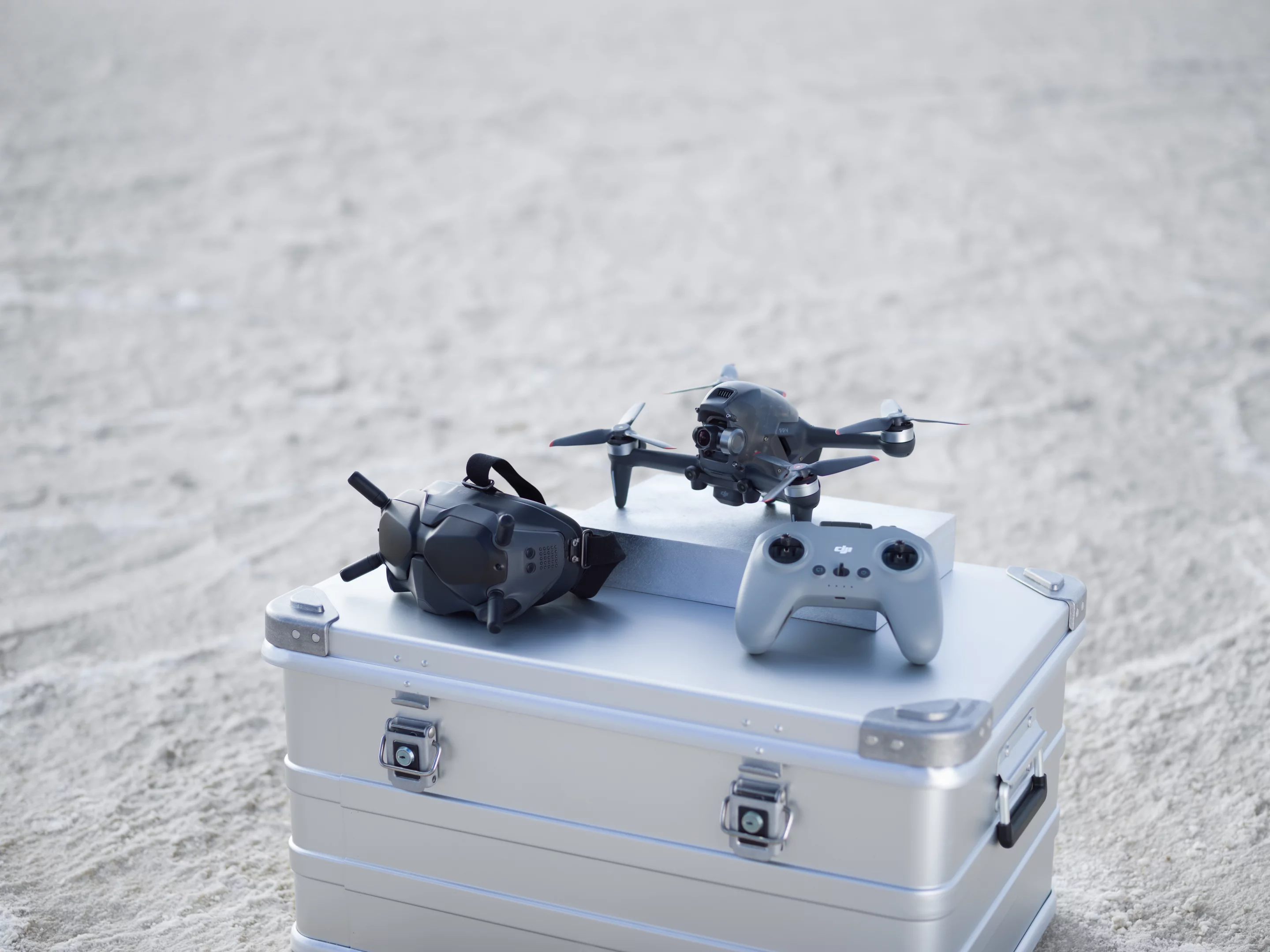 A standard kit includes the drone, a pair of FPV goggles and a remote controller, though single-handed operation is possible via an optional motion controller