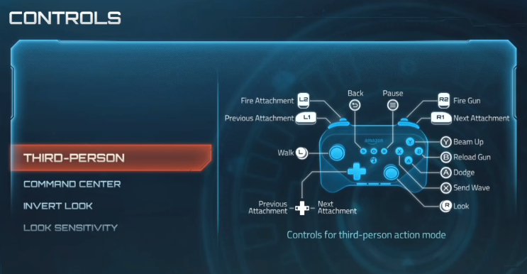 Configure the game controller for Sev Zero