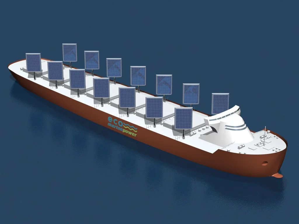 The Aquarius Eco Ship concept with an array of 14 EnergySails